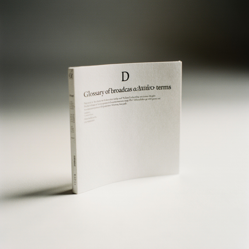 D : Glossary of broadcast and audio terms
